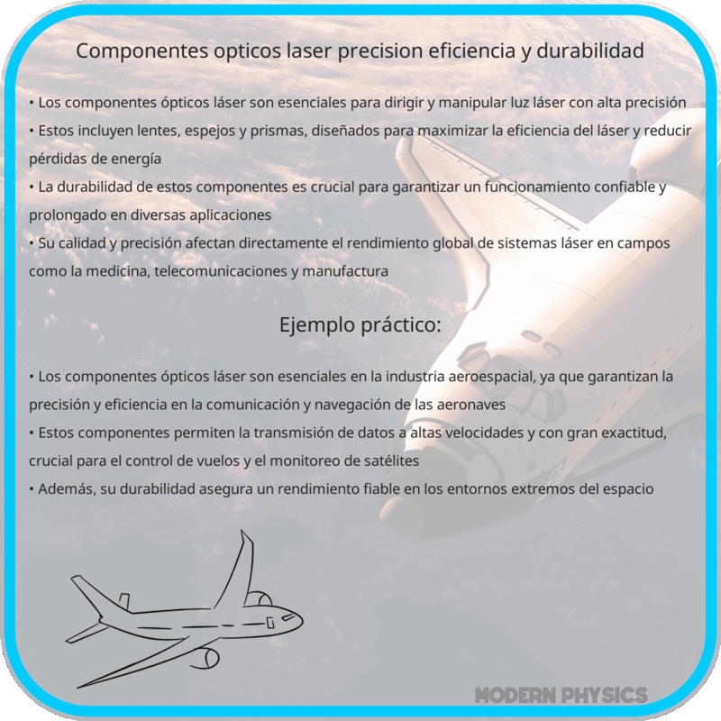 Componentes Ópticos Láser | Precisión, Eficiencia y Durabilidad