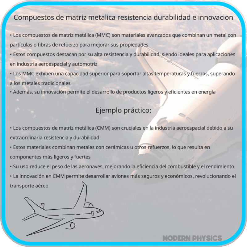 Compuestos de Matriz Metálica | Resistencia, Durabilidad e Innovación