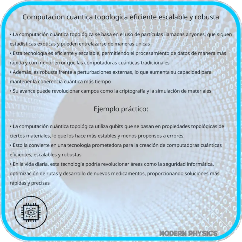 Computación Cuántica Topológica | Eficiente, Escalable y Robusta
