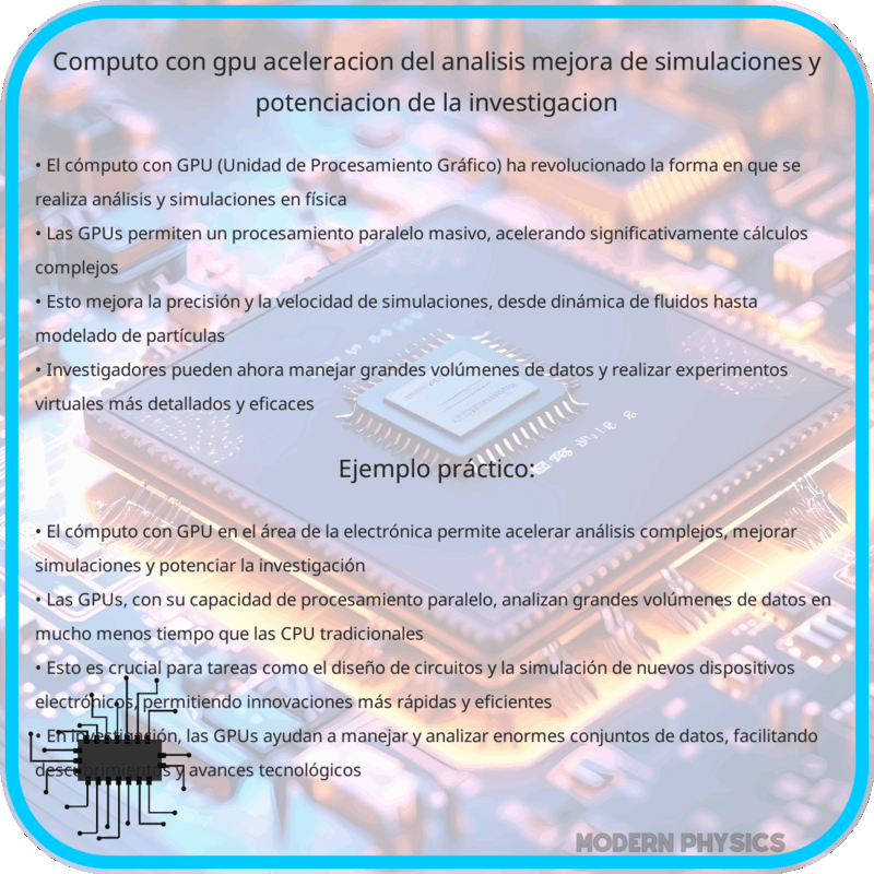 Cómputo con GPU | Aceleración del Análisis, Mejora de Simulaciones y Potenciación de la Investigación