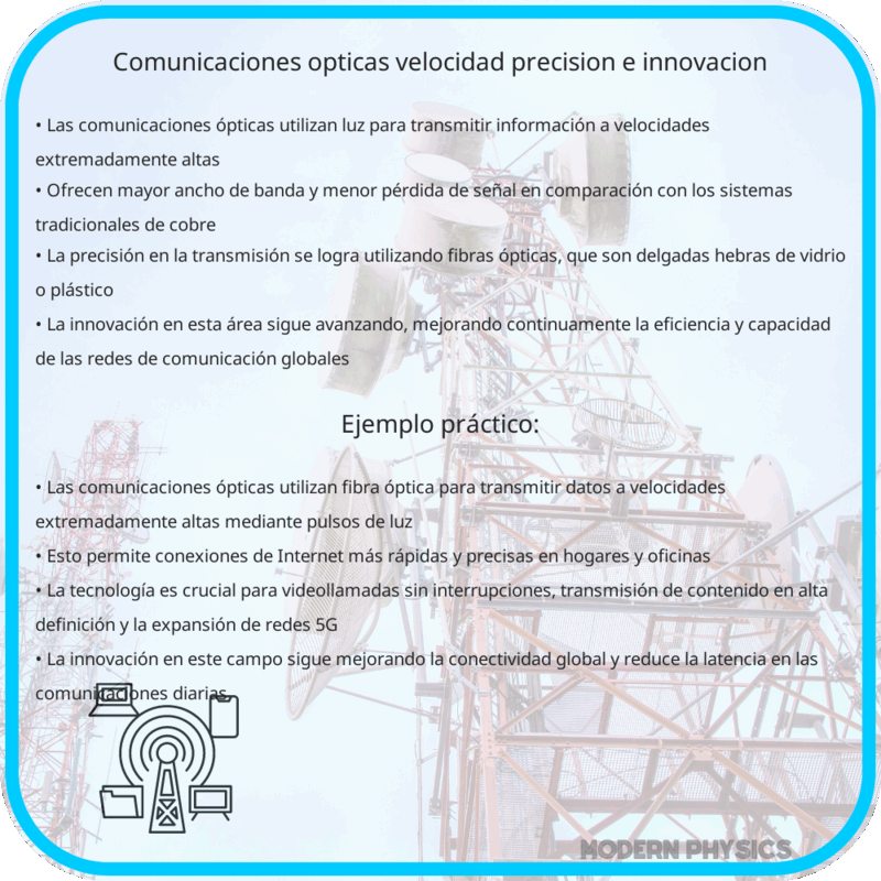 Comunicaciones Ópticas | Velocidad, Precisión e Innovación