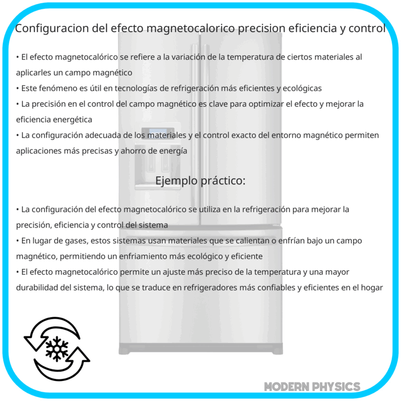 Configuración del Efecto Magnetocalórico | Precisión, Eficiencia y Control