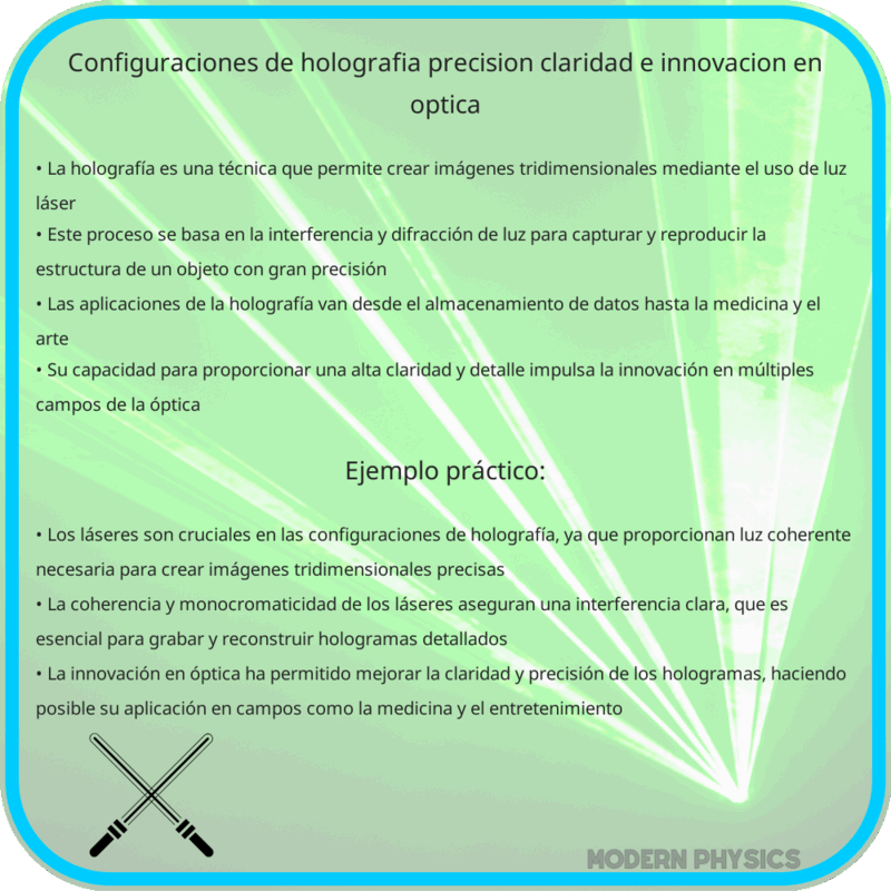 Configuraciones de Holografía | Precisión, Claridad e Innovación en Óptica