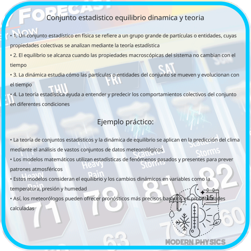 Conjunto Estadístico | Equilibrio, Dinámica y Teoría