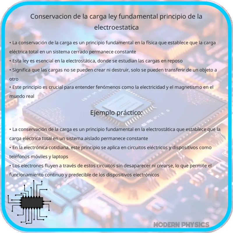 Conservación de la Carga | Ley Fundamental, Principio de la Electroestática