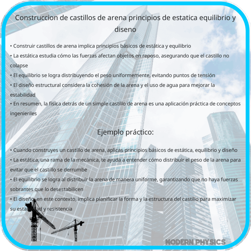 Construcción de Castillos de Arena | Principios de Estática, Equilibrio y Diseño