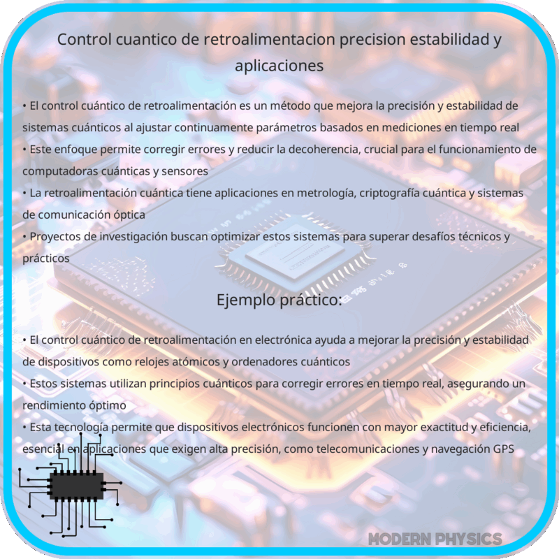 Control Cuántico de Retroalimentación | Precisión, Estabilidad y Aplicaciones