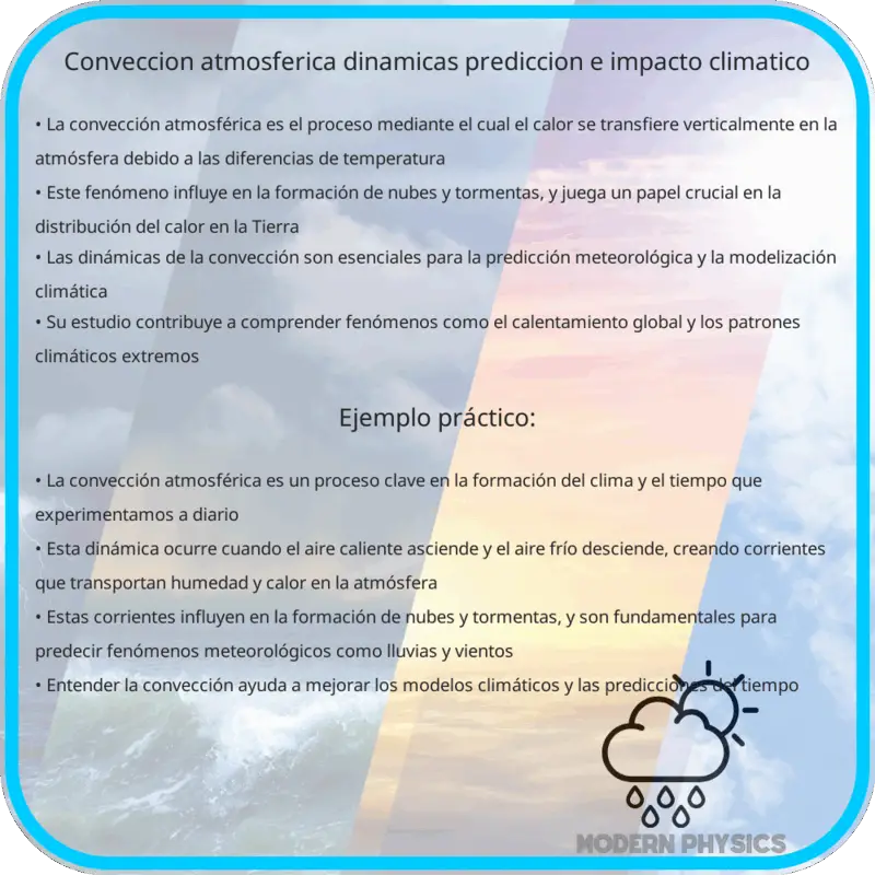 Convección Atmosférica | Dinámicas, Predicción e Impacto Climático