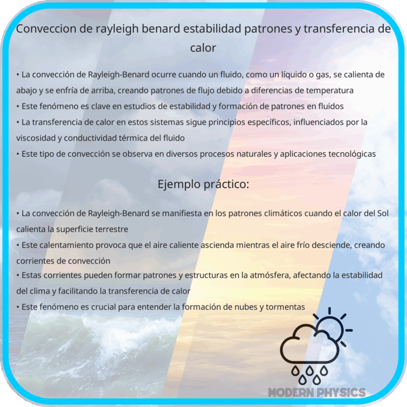 Convección de Rayleigh-Benard | Estabilidad, Patrones y Transferencia de Calor