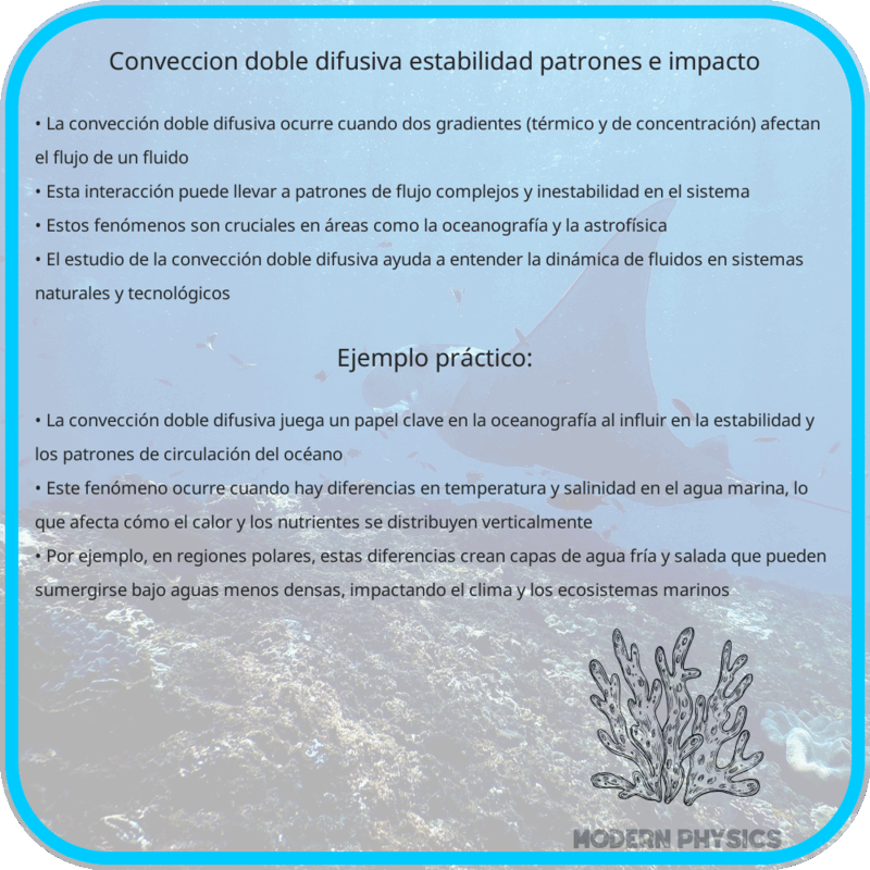 Convección Doble Difusiva | Estabilidad, Patrones e Impacto