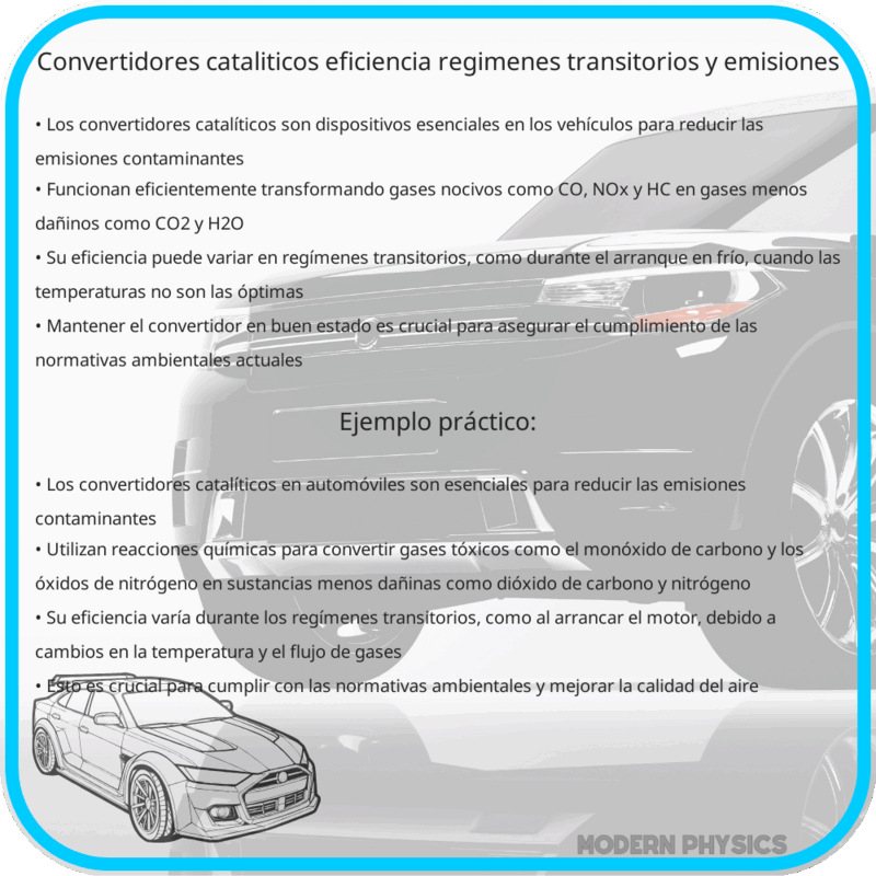 Convertidores Catalíticos | Eficiencia, Regímenes Transitorios y Emisiones