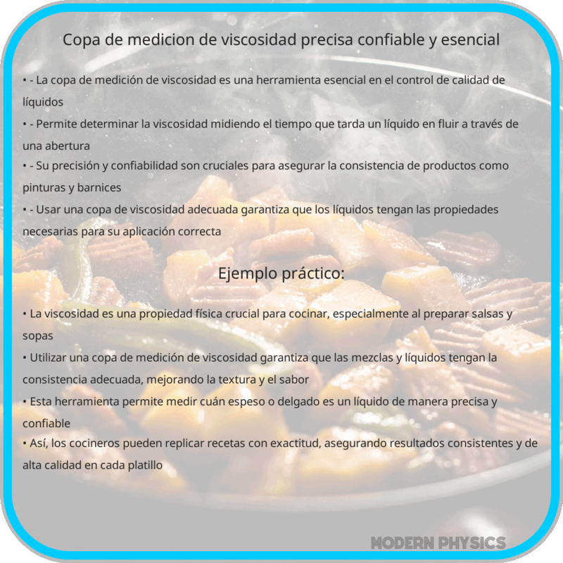 Copa de Medición de Viscosidad | Precisa, Confiable y Esencial