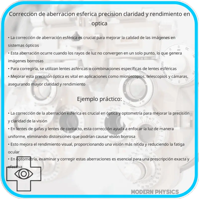 Corrección de Aberración Esférica | Precisión, Claridad y Rendimiento en Óptica