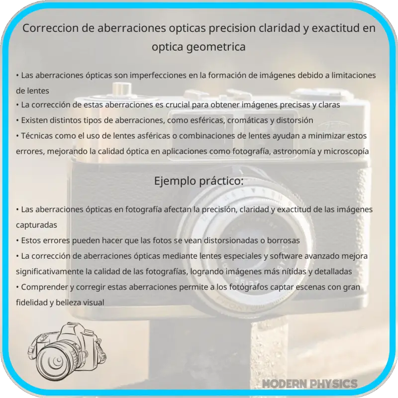 Corrección de Aberraciones Ópticas | Precisión, Claridad y Exactitud en Óptica Geométrica