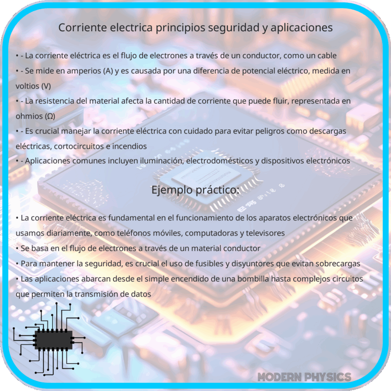 Corriente Eléctrica | Principios, Seguridad y Aplicaciones