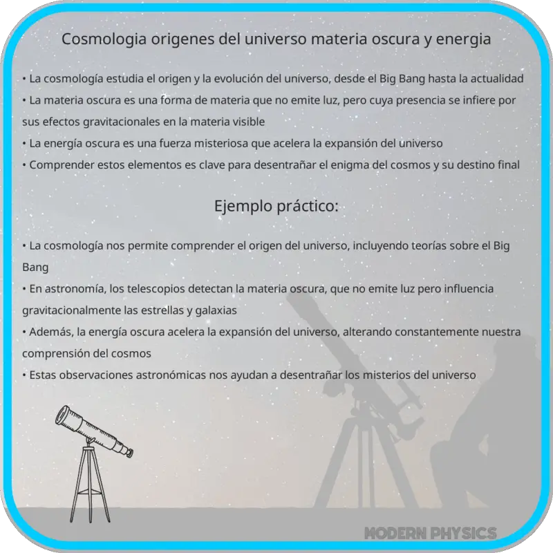 Cosmología | Orígenes del Universo, Materia Oscura y Energía