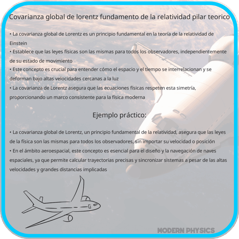 Covarianza Global de Lorentz | Fundamento de la Relatividad, Pilar Teórico