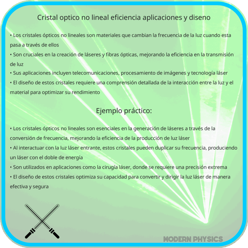 Cristal Óptico No Lineal | Eficiencia, Aplicaciones y Diseño
