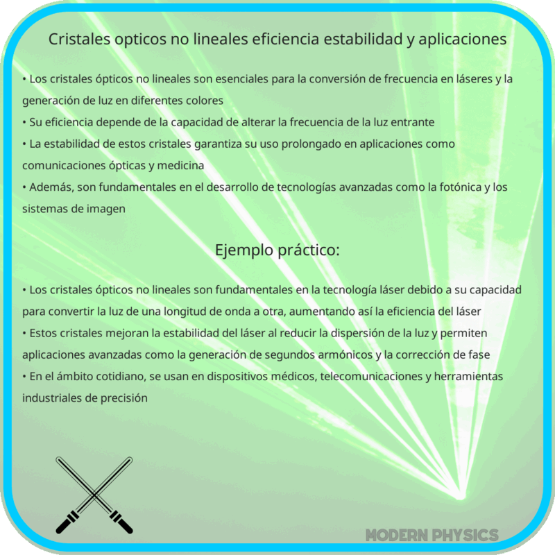 Cristales Ópticos No Lineales | Eficiencia, Estabilidad y Aplicaciones