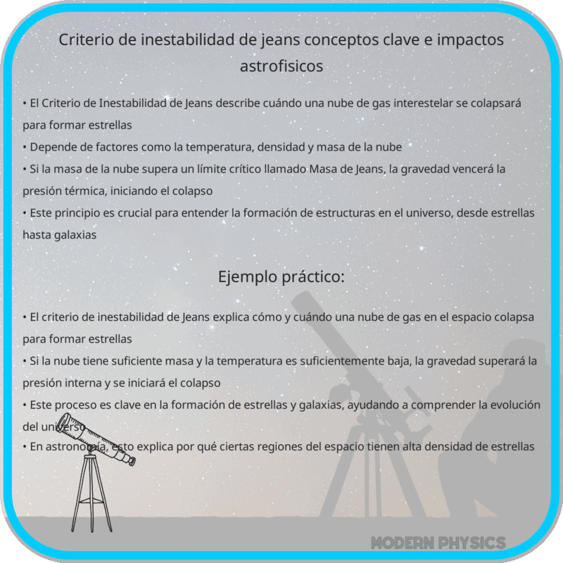 Criterio de Inestabilidad de Jeans | Conceptos Clave e Impactos Astrofísicos