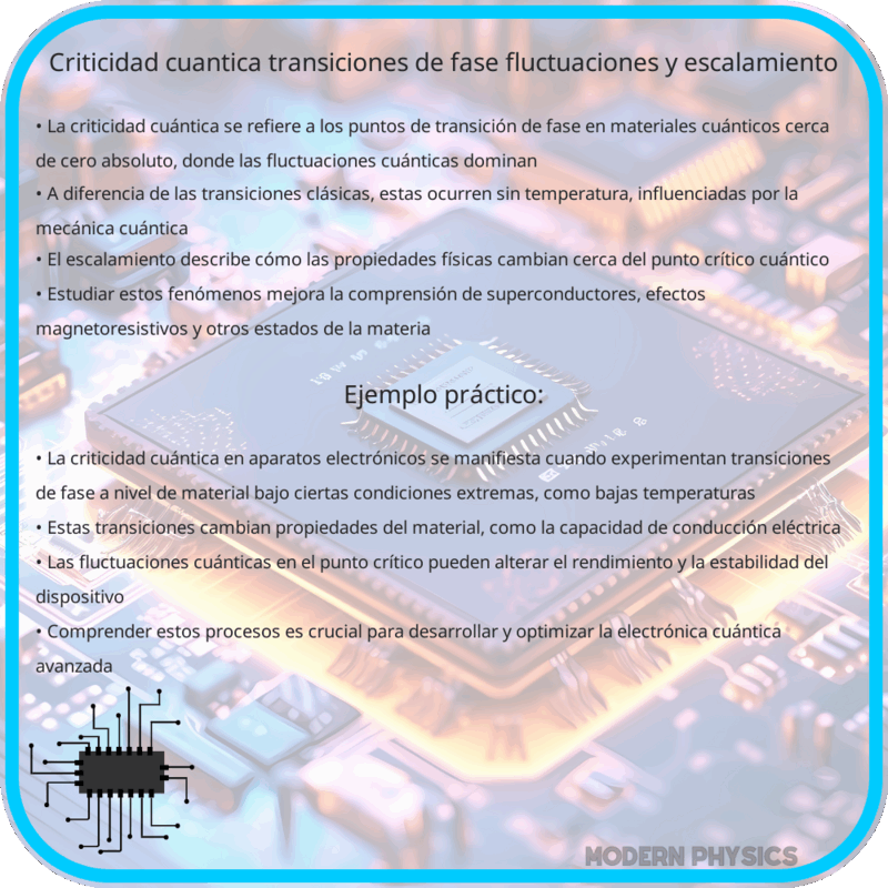 Criticidad Cuántica: Transiciones de Fase, Fluctuaciones y Escalamiento