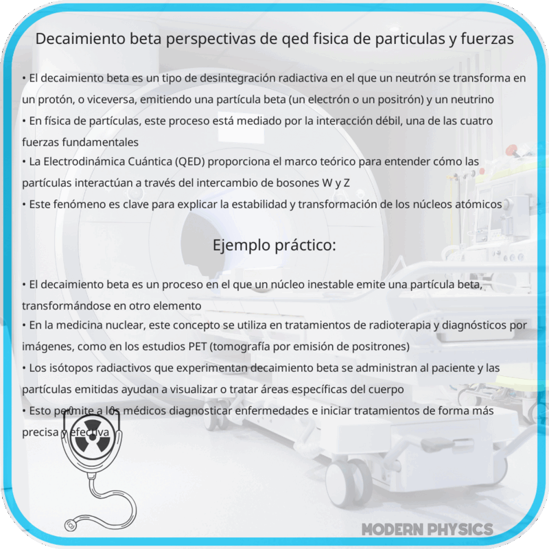 Decaimiento Beta | Perspectivas de QED, Física de Partículas y Fuerzas