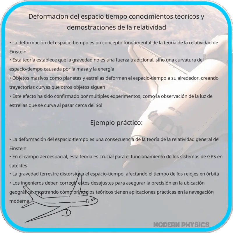 Deformación del Espacio-Tiempo | Conocimientos Teóricos y Demostraciones de la Relatividad