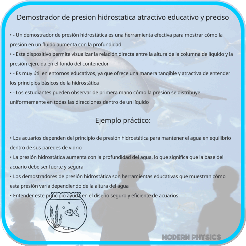 Demostrador de Presión Hidrostática | Atractivo, Educativo y Preciso