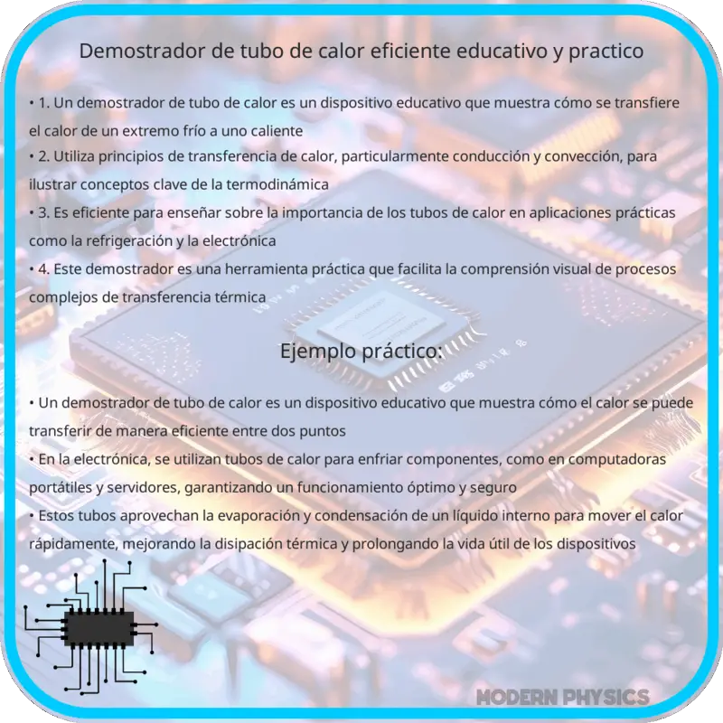 Demostrador de Tubo de Calor | Eficiente, Educativo y Práctico