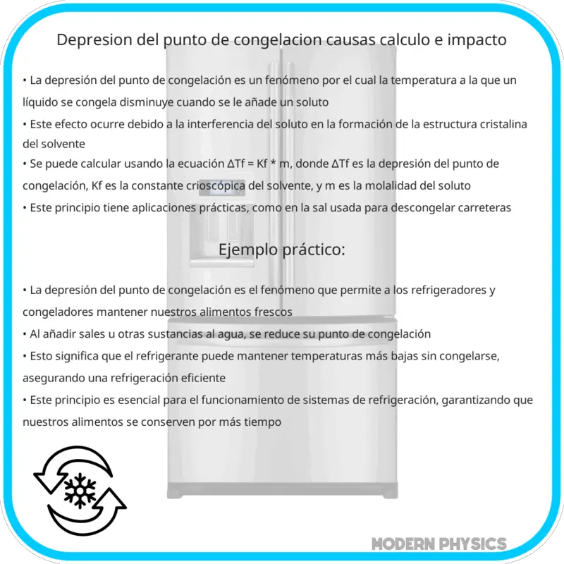 Depresión del Punto de Congelación | Causas, Cálculo e Impacto