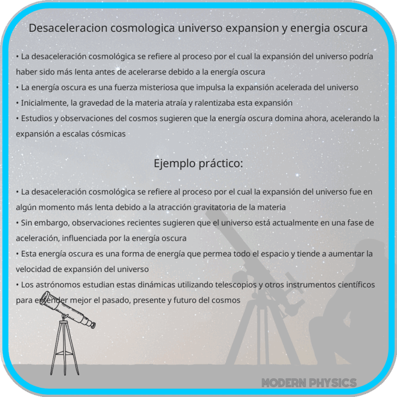 Desaceleración Cosmológica | Universo, Expansión y Energía Oscura