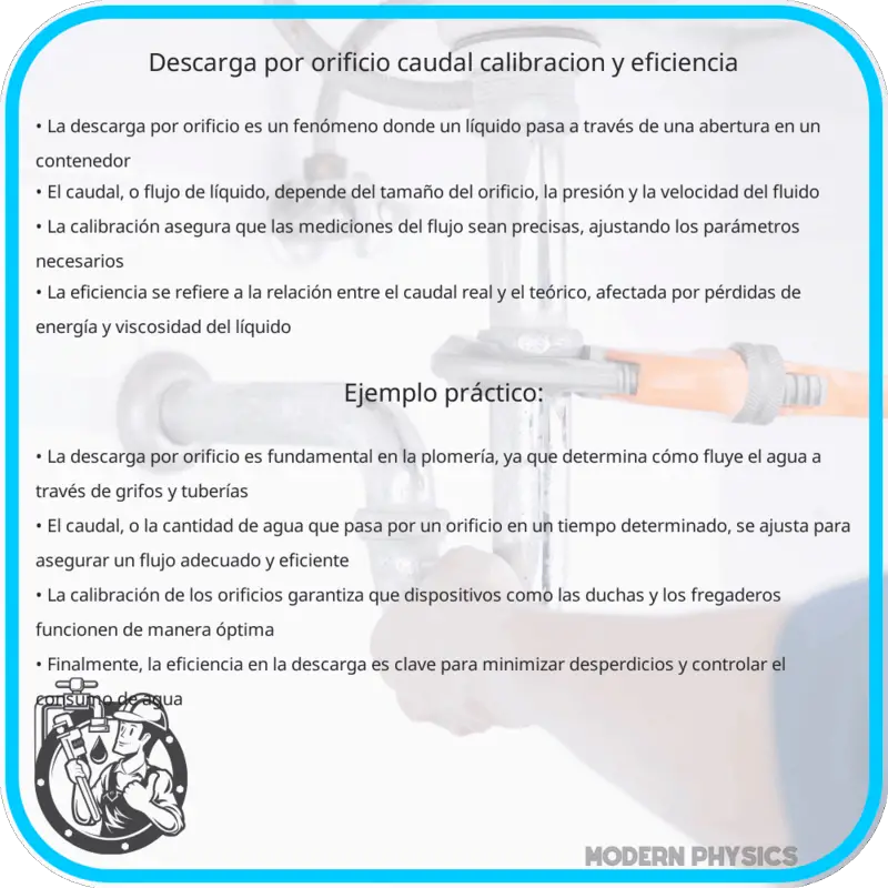 Descarga por Orificio | Caudal, Calibración y Eficiencia