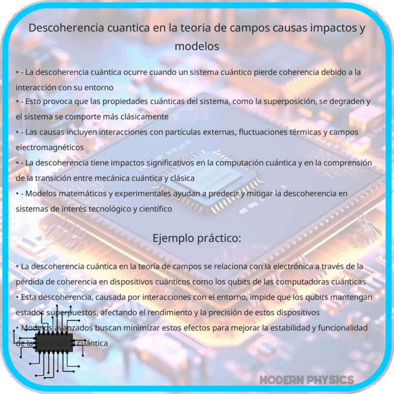 Descoherencia Cuántica en la Teoría de Campos | Causas, Impactos y Modelos