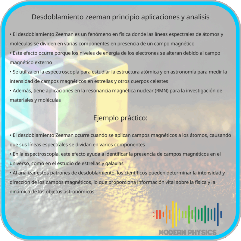 Desdoblamiento Zeeman | Principio, Aplicaciones y Análisis