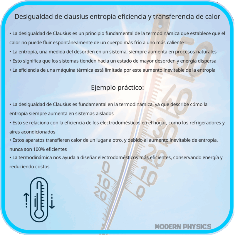 Desigualdad de Clausius | Entropía, Eficiencia y Transferencia de Calor