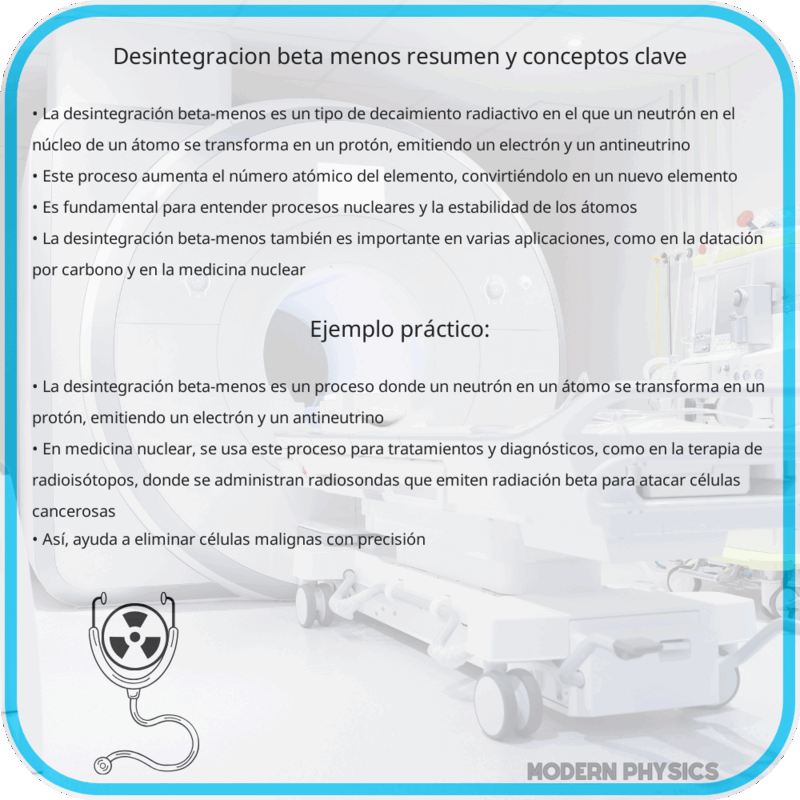 Desintegración Beta-Menos | Resumen y Conceptos Clave