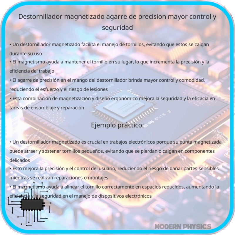 Destornillador Magnetizado | Agarre de Precisión, Mayor Control y Seguridad