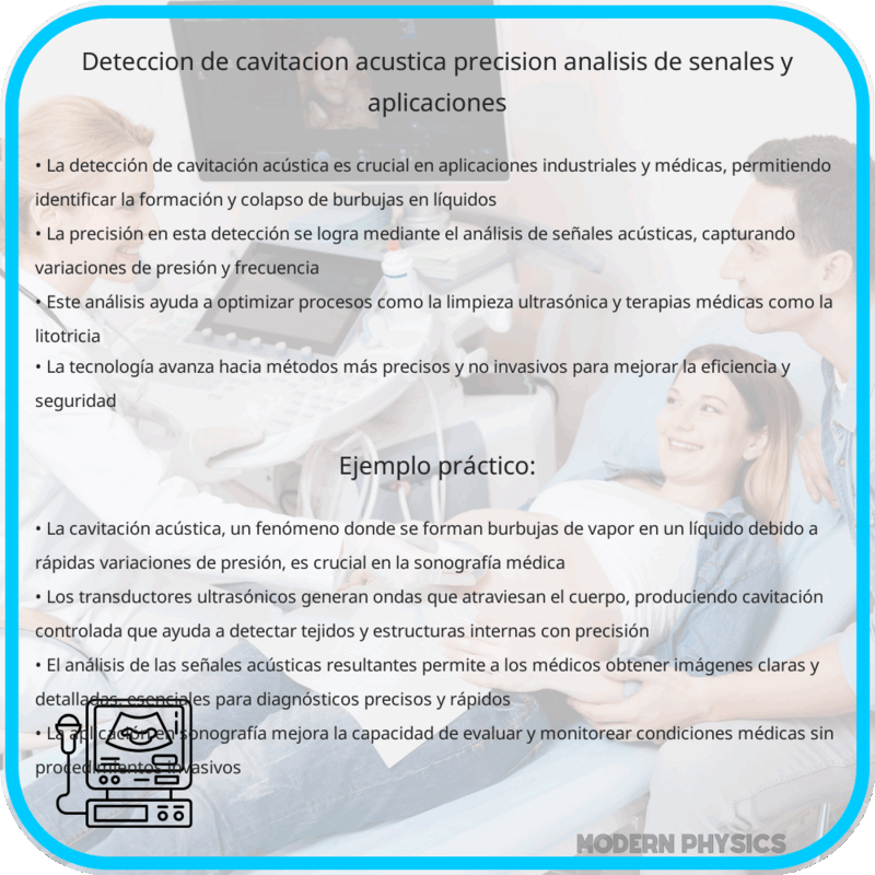 Detección de Cavitación Acústica | Precisión, Análisis de Señales y Aplicaciones