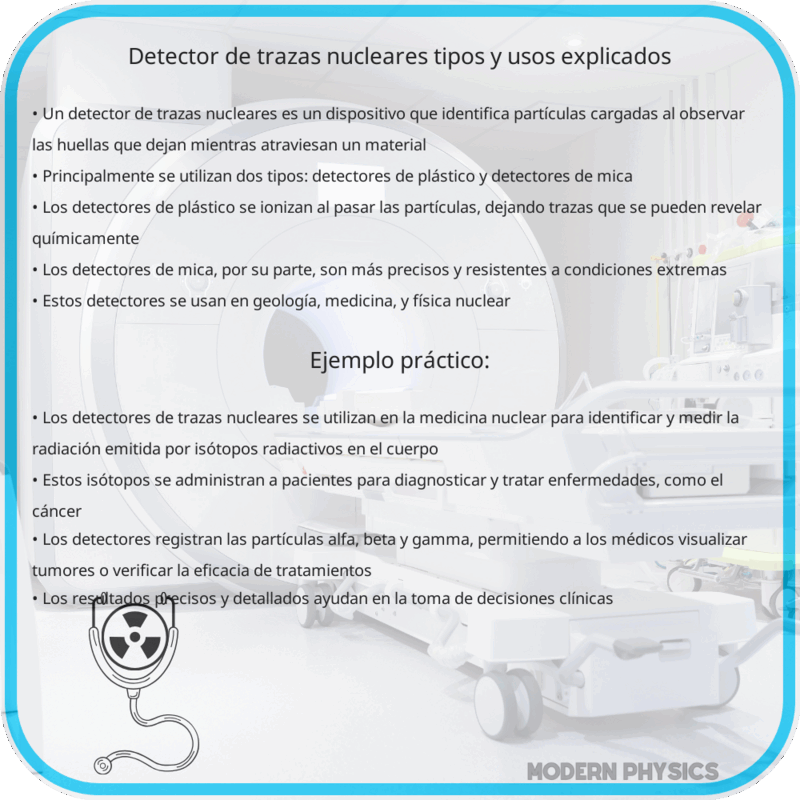 Detector de Trazas Nucleares | Tipos y Usos Explicados