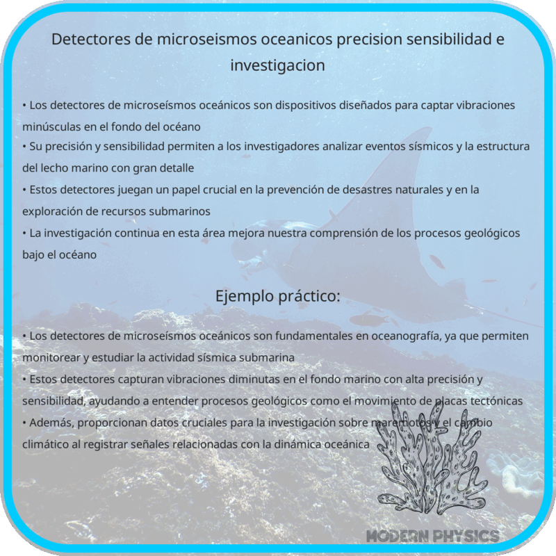 Detectores de Microseísmos Oceánicos | Precisión, Sensibilidad e Investigación