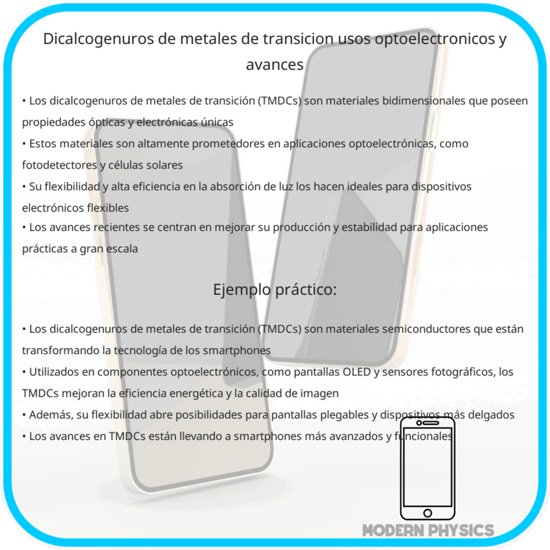 Dicalcogenuros de Metales de Transición | Usos Optoelectrónicos y Avances