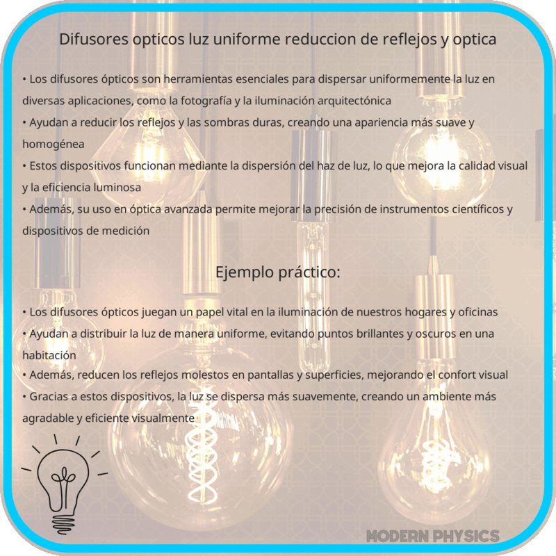 Difusores Ópticos | Luz Uniforme, Reducción de Reflejos y Óptica