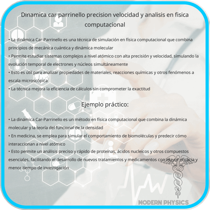 Dinámica Car-Parrinello | Precisión, Velocidad y Análisis en Física Computacional