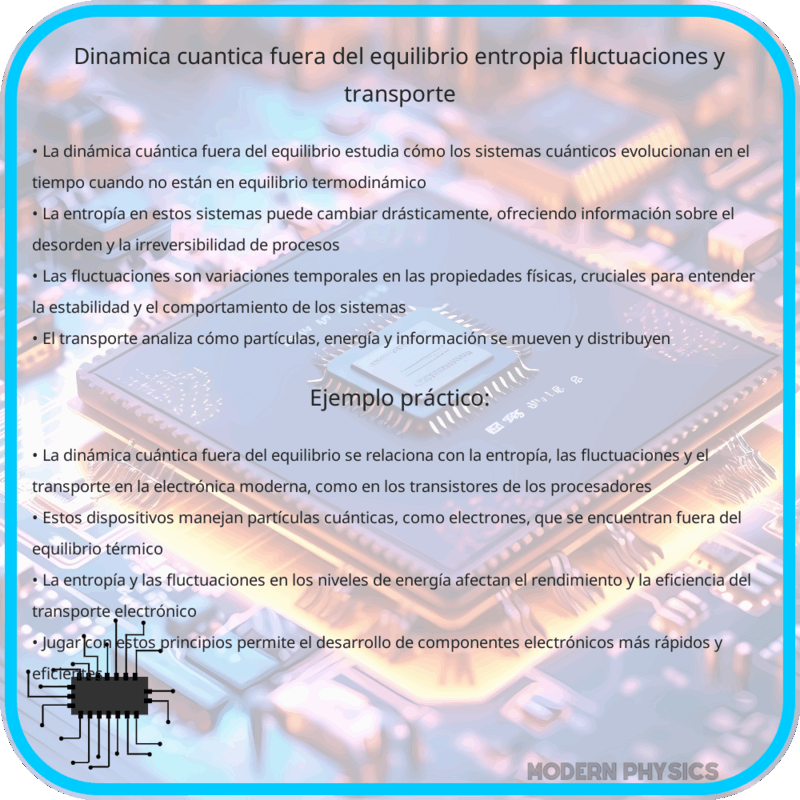Dinámica Cuántica Fuera del Equilibrio | Entropía, Fluctuaciones y Transporte