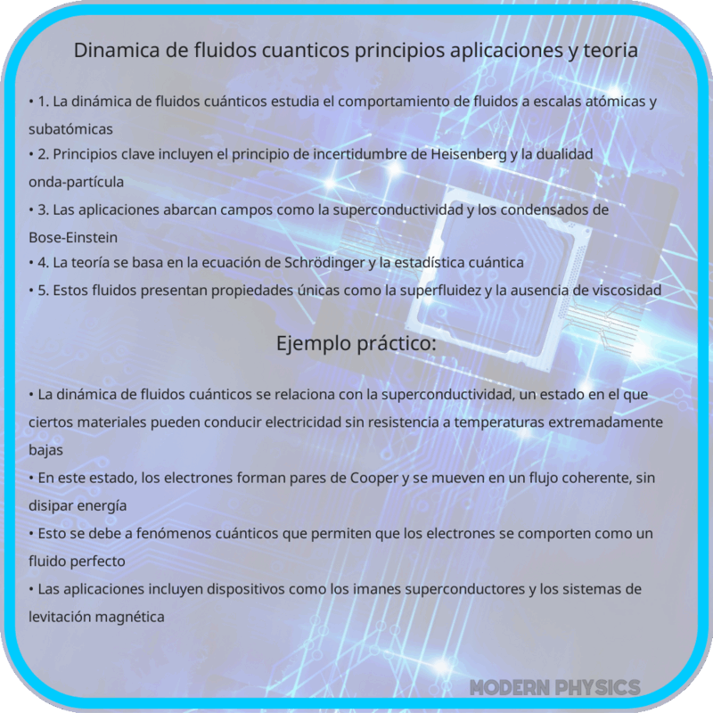 Dinámica de Fluidos Cuánticos | Principios, Aplicaciones y Teoría