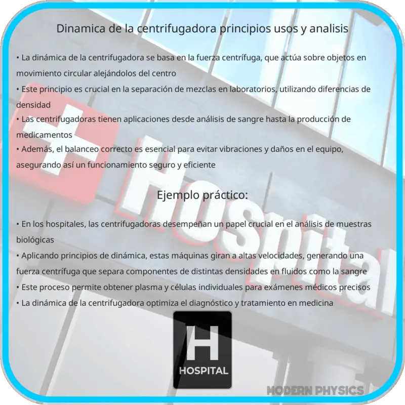 Dinámica de la Centrifugadora | Principios, Usos y Análisis