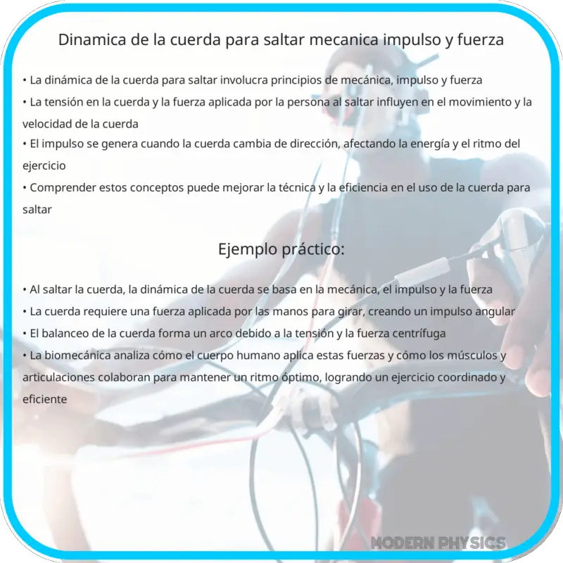 Dinámica de la Cuerda para Saltar | Mecánica, Impulso y Fuerza