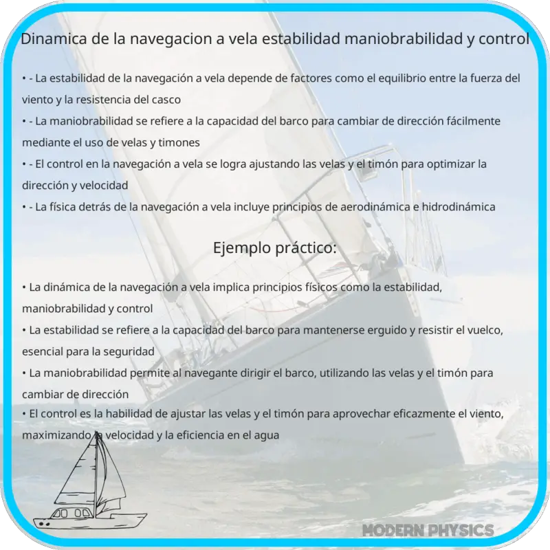 Dinámica de la Navegación a Vela | Estabilidad, Maniobrabilidad y Control