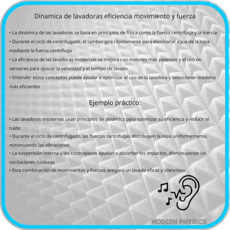Dinámica de Lavadoras | Eficiencia, Movimiento y Fuerza