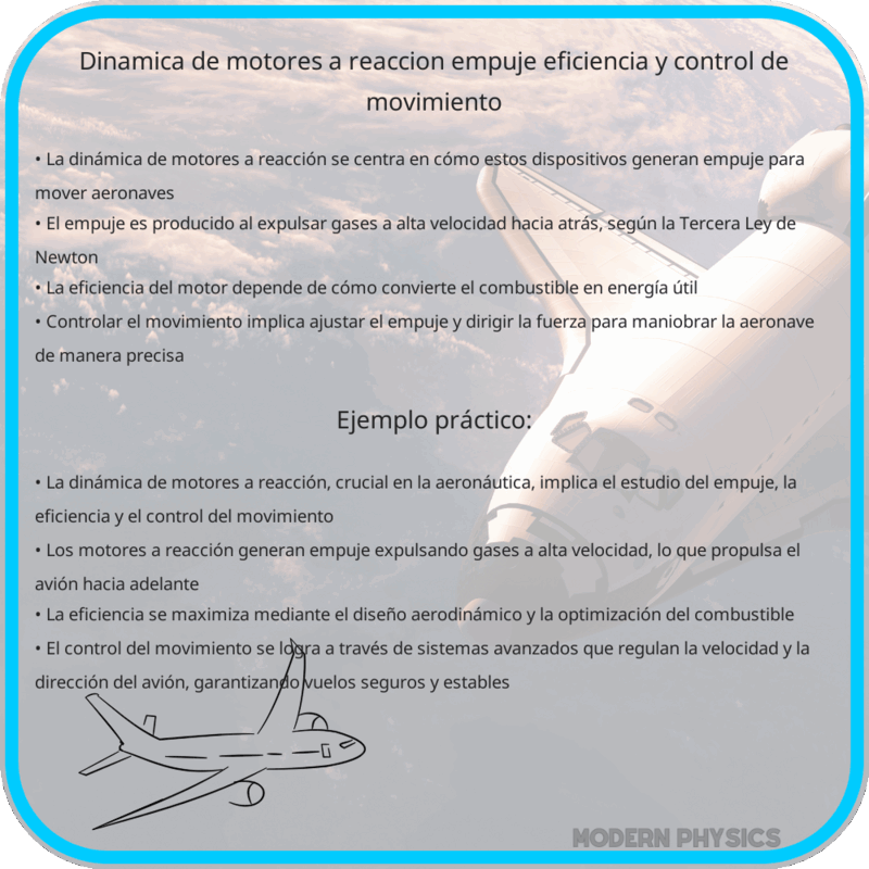 Dinámica de Motores a Reacción | Empuje, Eficiencia y Control de Movimiento